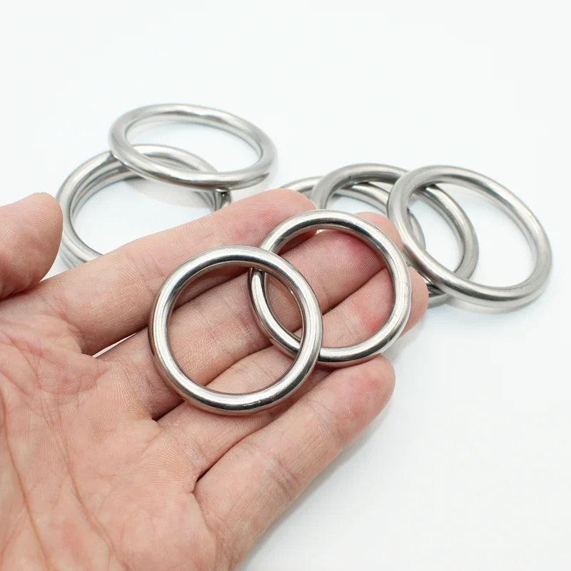 Nahtloser Kreisring aus Edelstahl 304, O-förmiger Ring, massiver nahtloser Stahlring, M3, M4-M8, Hängematte, Yoga-Verbindungsstahlring – Detail 4