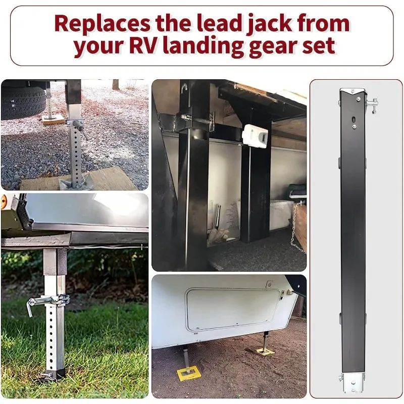 179014 RV Follow Thefth Wheel Landing Gear Leg متوافق مع Lippert Venture، مقبس معدات الهبوط العالمي 29-1/2 بوصة لـ Atwood &