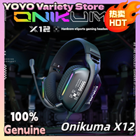 Onikuma X12 Over Ear Gaming Headset Wired Stereo Headphones With Microphone For Pc/Computer Esports Earpiece For Pubg Fps Gifts