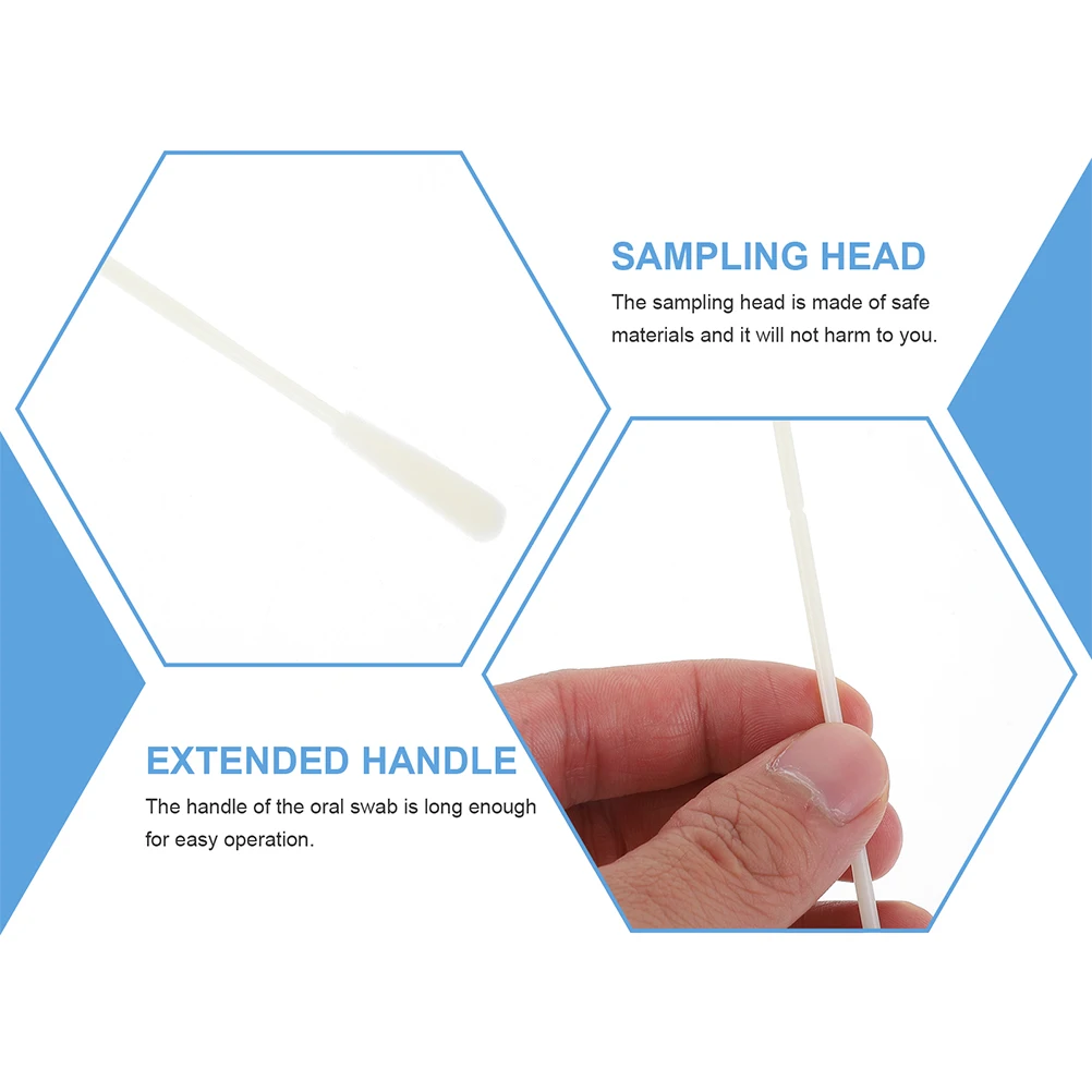 

200Pcs Flocking Oral Swabs Disposable Sterile Sampling Sticks for Nasal Pharynx Collection Portable Specimen Swabs Professional