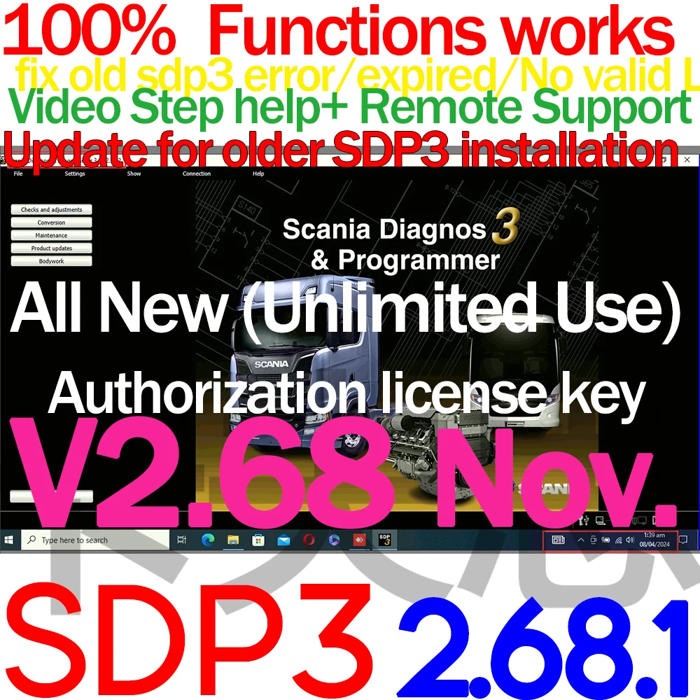 SDP3 2.68.4 تحديث جديد VCI3 شريحة كاملة VCi3 لحافلات الشاحنات الثقيلة سكانيا مبرمج تشخيص المحرك يعمل المزيد من الكمبيوتر غير المحدودة