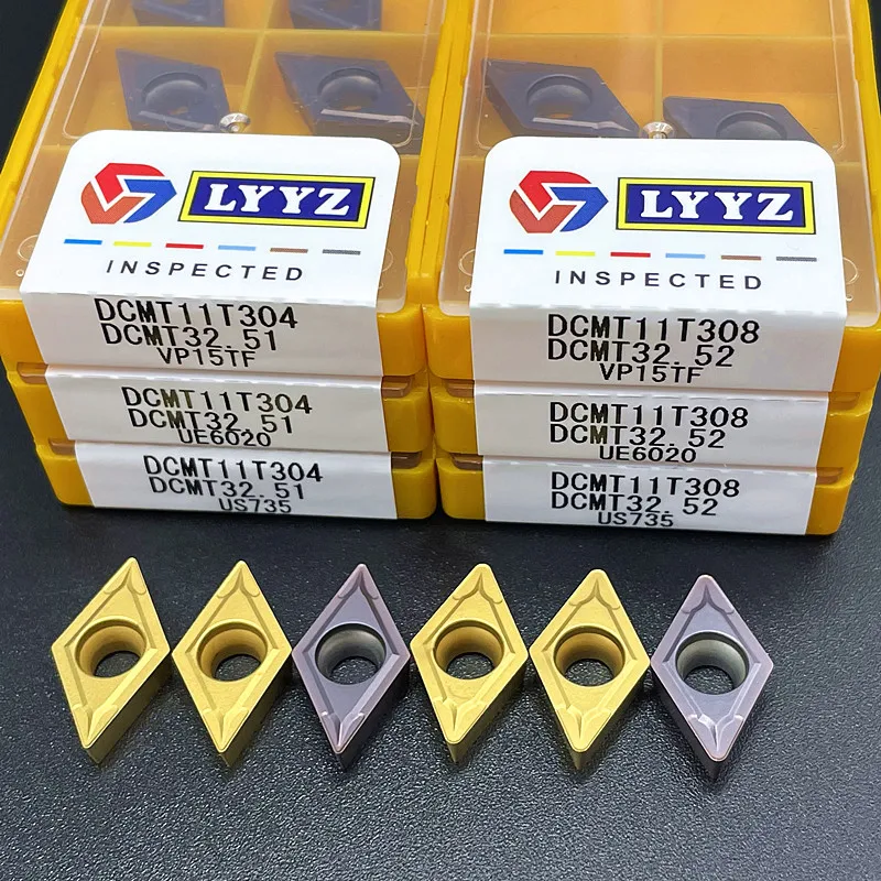 Carboneto Insere a Ferramenta de Torneamento Interno Dcmt070204 Dcmt070208 Dcmt11t304 Dcmt11t308 Vp15tf Ue6020 Us735 o