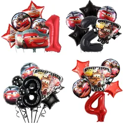 6-8 teile/satz Disney Autos Kinder alles Gute zum Geburtstag Party Luftballons Dekorationen Jungen Mädchen Blitz McQueen Aluminium folie Party liefert