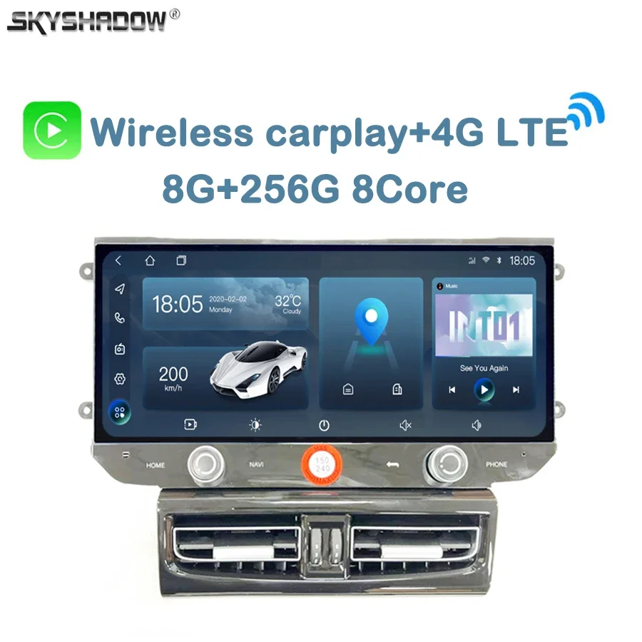 

7862S Carplay Auto Android 14.0 8G+256G QLED 8Core 4G LTE Car DVD Player GPS WIFI Bluetooth Radio For Porsche Macan 2010-2016