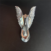 1PC 3D Alloy Eagle Wing Front Bonnet Emblem Car Styling Stand Hood Badge Decal Motorcycle Scooter Mud Guard Ornament Stickers
