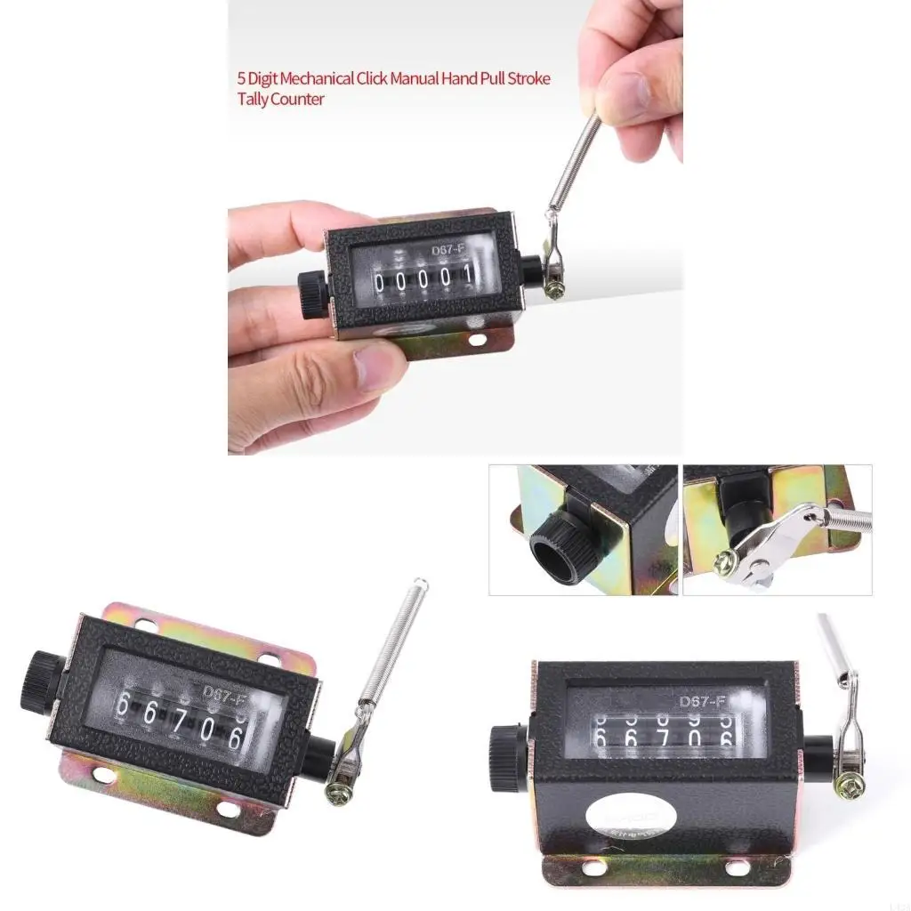 L43A Manual Resettable Mechanical Counter with 0-99999 Ranges for Industrial Presses Textile Equipment Knitting Machines