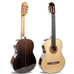 HUASHENG 39 Inch 21 Fret High Gloss Classical Guitar Professional OEM Spruce Rosewood Guitar Classic For Sale