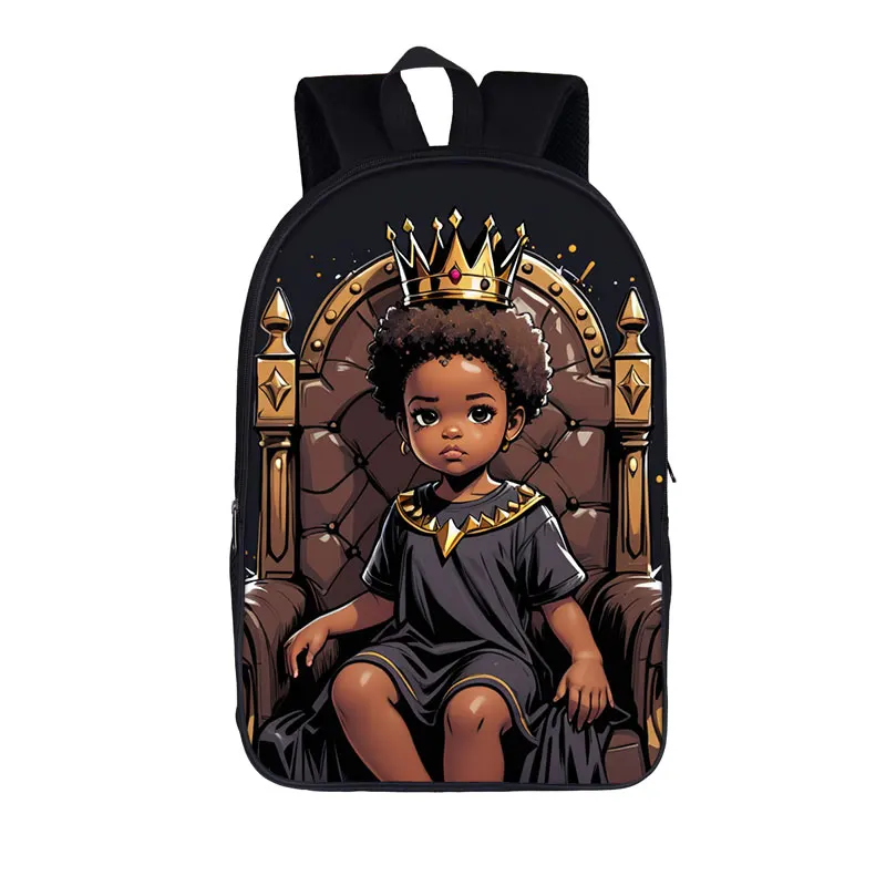 Afro Black Nurse Girl King Reading / Play Guitar Violin Print Backpack Women Laptop Bags Children School Bags Teenager Bookbag