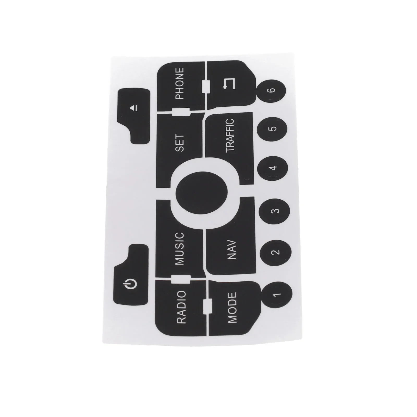 Car Button Repair Nav Radio Button Sticker Practical To Use Reduced Light Penetration Sunlight Resistant Firm Adhesion