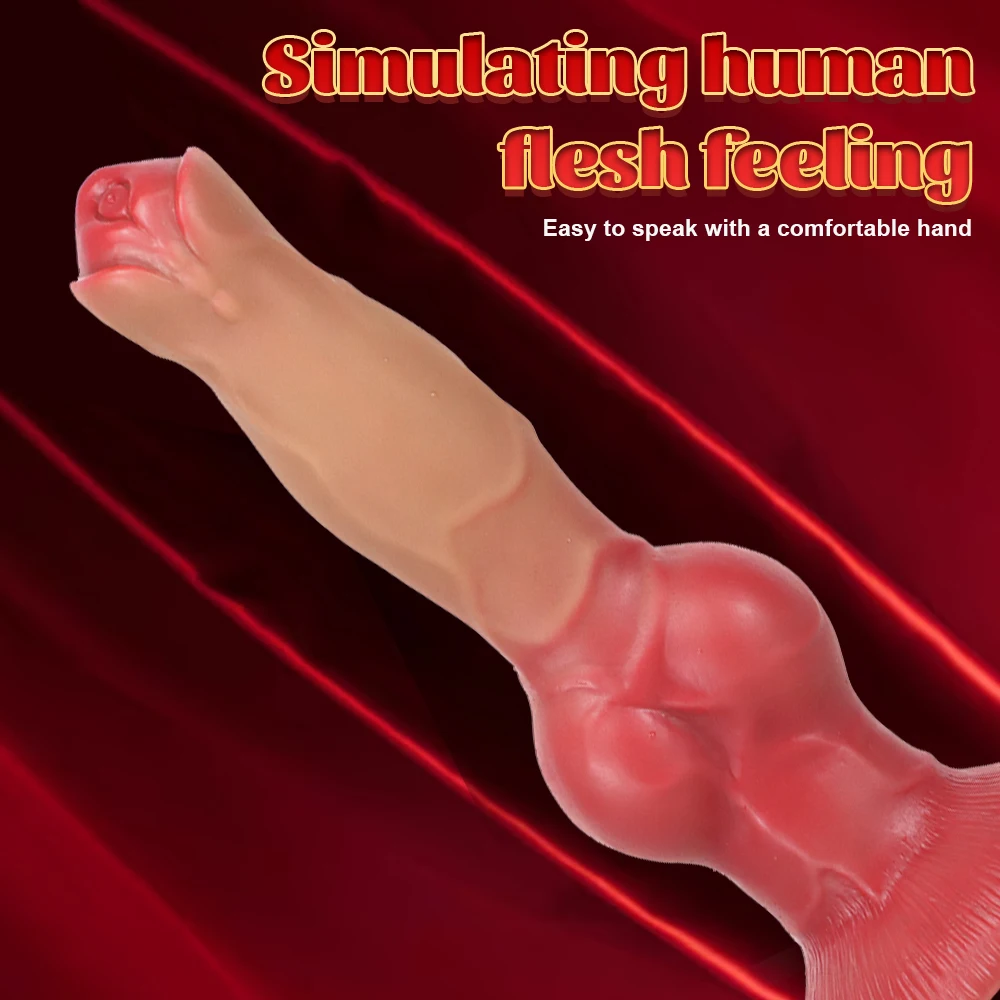 Latest Design Realistic Huge Dog Dildo Powerful Suction Cup Animal Big Knot Penis Anal Plug Adult Sex Toys for Men Women