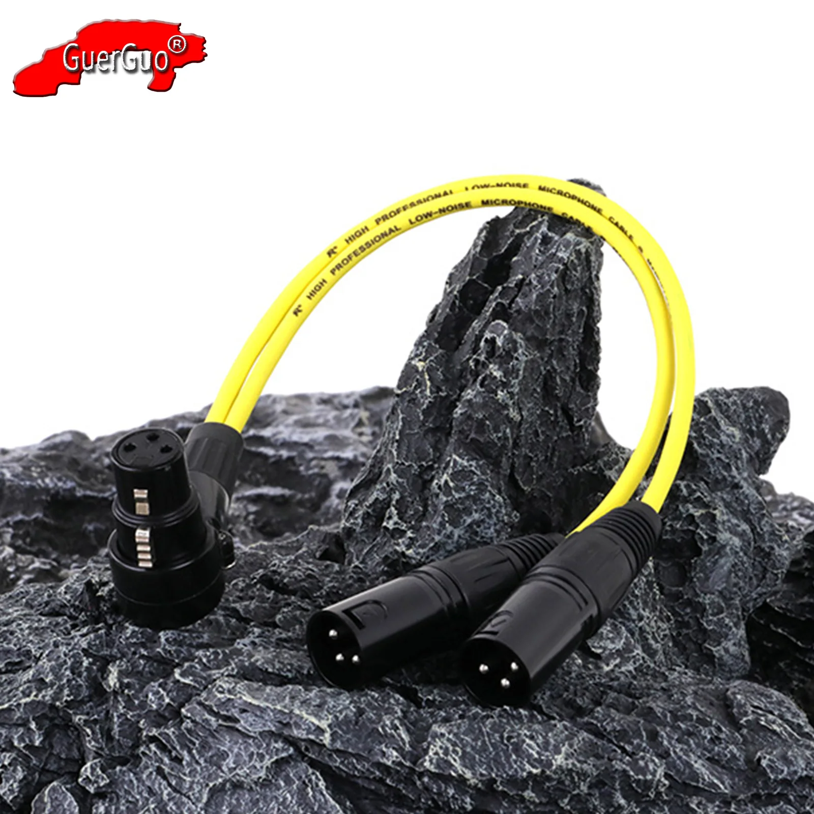 

XLR Splitter Cable,3Pin XLR Female to Dual 3Pin XLR Male Balanced MIC Adapter Converter Audio Extension Cord for Stereo MIC Amp