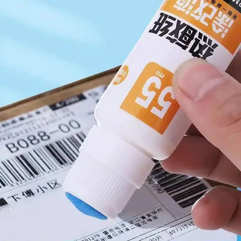 Fluido de correção de papel térmico 50ml, borracha de secagem rápida, pacote, caixa de pacote, protetor de informações de identificação, anti peep, informações de identidade guar