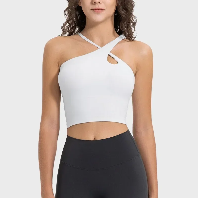 Top de yoga à bretelles croisées pour femme, glaçage de sport personnalisé, court et précieux, citron, filles épicées, Y-Yoga