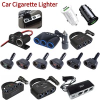 Car Cigarette Lighter Socket Splitter Charger 12V-24V Dual USB QC 3.0 Quick Charge Digital Display Adapter For Phone DVR Charger