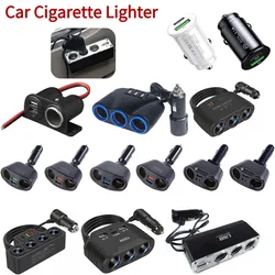 Car Cigarette Lighter Socket Splitter Charger 12V-24V Dual USB QC 3.0 Quick Charge Digital Display Adapter For Phone DVR Charger