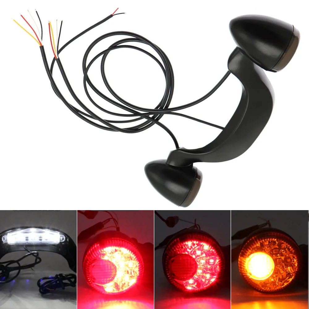 

12v Motorcycle Rear LED Brake Turn Signal Light Bar Lamp for Harley Davidson Street Road Glide 2010-2022