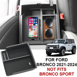 Center Console Organizer Storage Tray For Ford Bronco 2021 2022 2023 2024 Armrest Storage Insert Separate Box Car Accessories