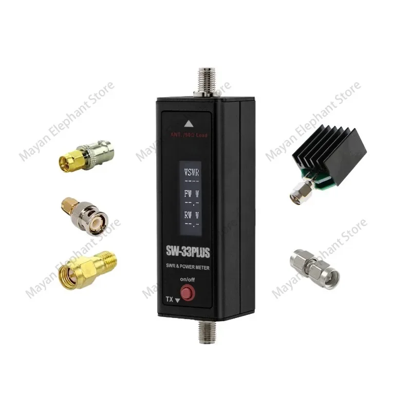 SURECOM SW-33 Plus VHF/UHF 100W POWER 125-525 MHz Mini RF Power & SWR Meter and Easy to Install Handheld Radio