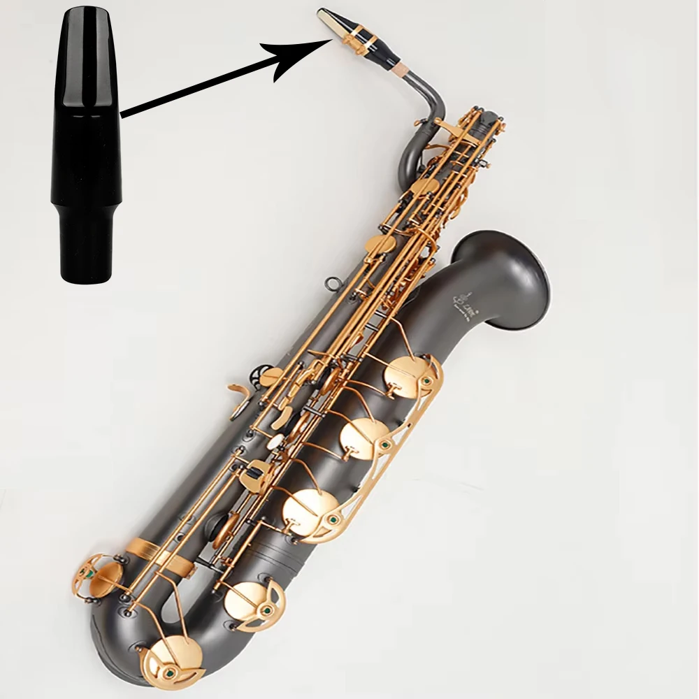 

Мундштук для саксофона Euphonium, АБС-пластик, бакелитовый черный, насадка для выдувания E, бас-саксофон, рожок из АБС-пластика, насадка для выдувания деревянных духовых инструментов