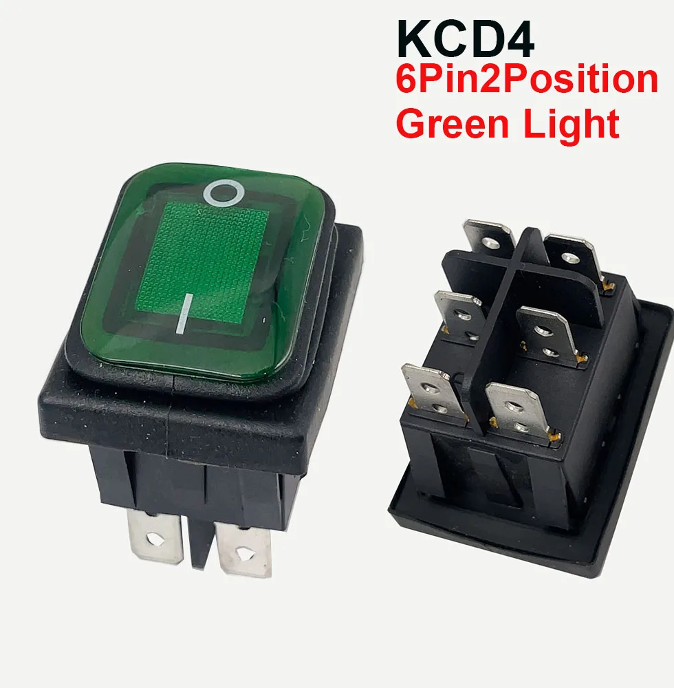 KCD4 Wasserdichte Schalter Rocker Switch Power Schalter 2 position/ 3 position 6 Pins Reset oder self-locking 16A 250VAC/ 20A 125VAC