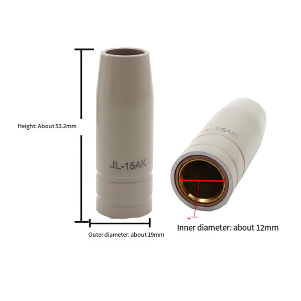 

15AK Coating Protection Nozzle Non-Stick Welding Slag European Airless Gas Protection Machine Protective Sleeve 5pcs SSQ