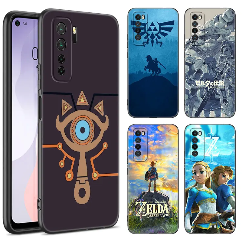 The Legend of Zeldas Black Silicone Phone Case For Huawei Nova 11 12 Ultra 9 10 SE Pro 11E 11i 12i Y70 + Y60 Y61 Y71 Y72 Y90 Y91