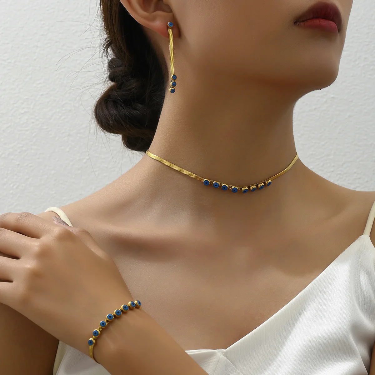

2025 Women Jewelry Set, Collarbone Necklace, Accessory, Necklace, Earrings, Versatile