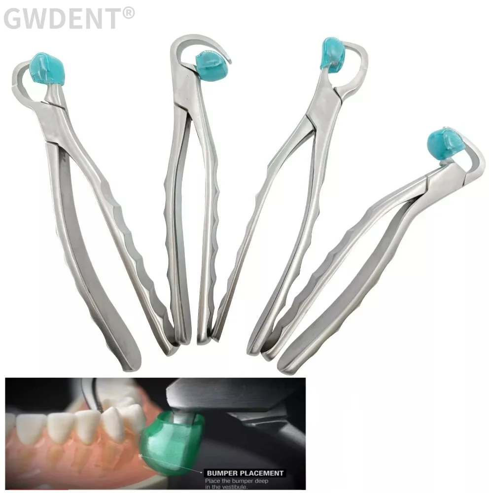 4 pcs Dental Teeth Extraction Forceps Set Germany stainless steel Adult Extracting Plier Dental Elevator Dentist Surgical Tool