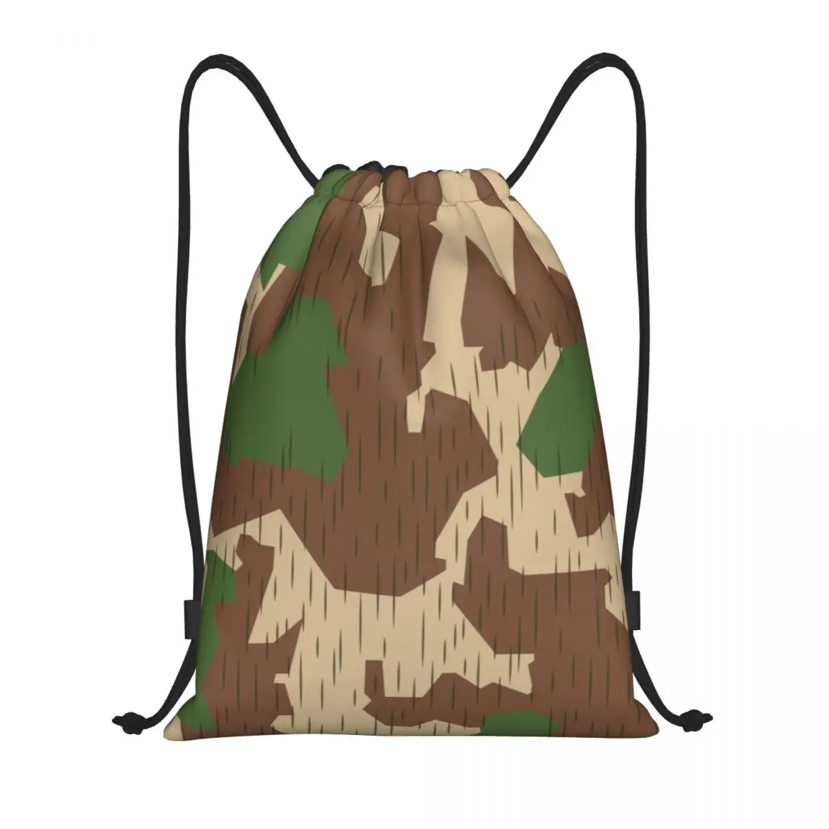 

Custom WW2 GermanySplintertarn Splinter Camo Drawstring Backpack Sports Gym Bag Women Men Military Camouflage Training Sackpack