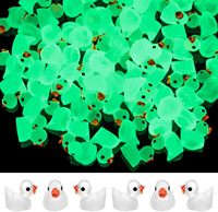 100/50 Pc Luminous Tiny Mini Resin Ducks Miniature Duck Figures Micro Dollhouse Accessories Landscape Garden Ornaments Decor