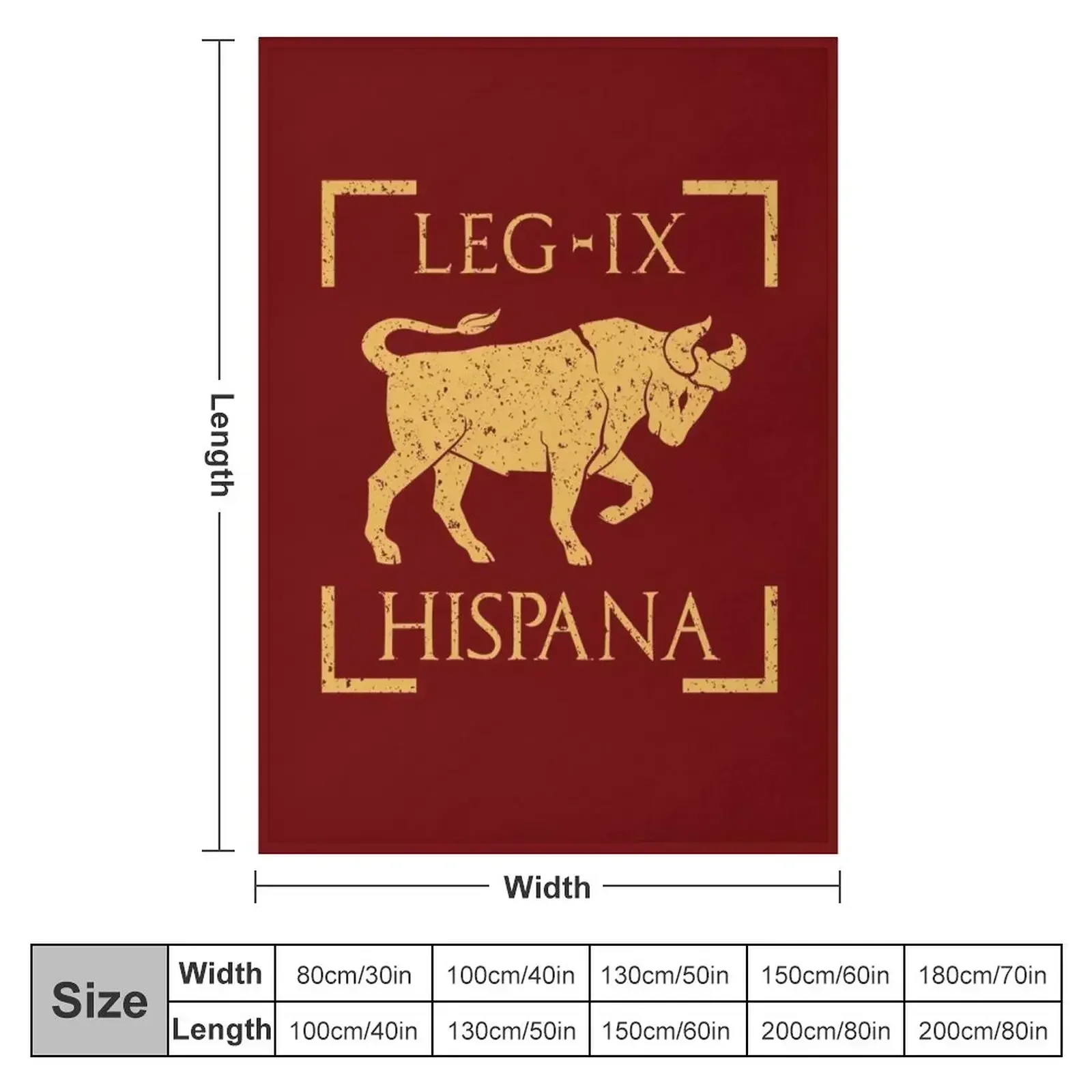 Legio IX Hispana Taurus Emblem Roman Legion Throw Blanket couch cozy soft plush fuzzy picnic outdoor blanket