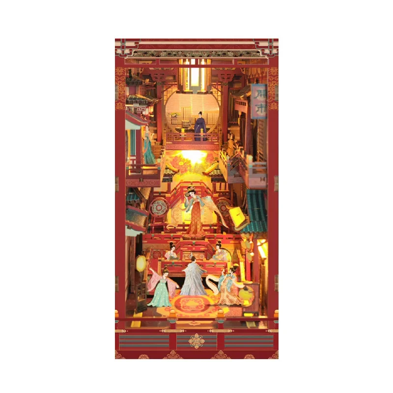 Tang Palace Night Banquet Shuli Guochao 3D three-dimensional assembly DIY handmade hut ornament