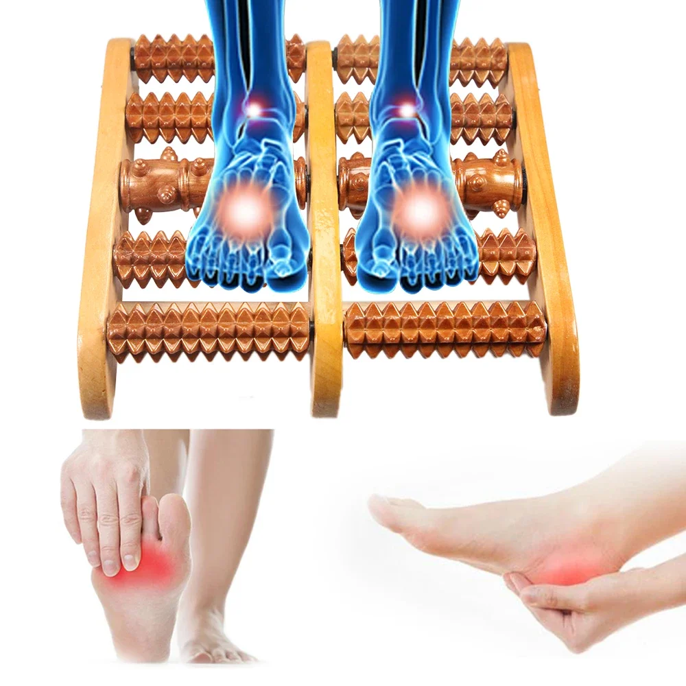 Rol pijat kaki kayu, rileks dan meringankan Plantar Fasciitis, tumit, nyeri lengkungan. Alat penghilang stres, hadiah praktis relaksasi