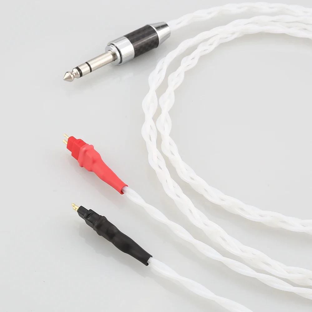 Audiocrast 순수 솔리드 실버 이어폰 케이블, 로듐 도금 6.35mm 플러그, HD580 HD600 HD650 HDxxx HD660S HD58x HD6xx