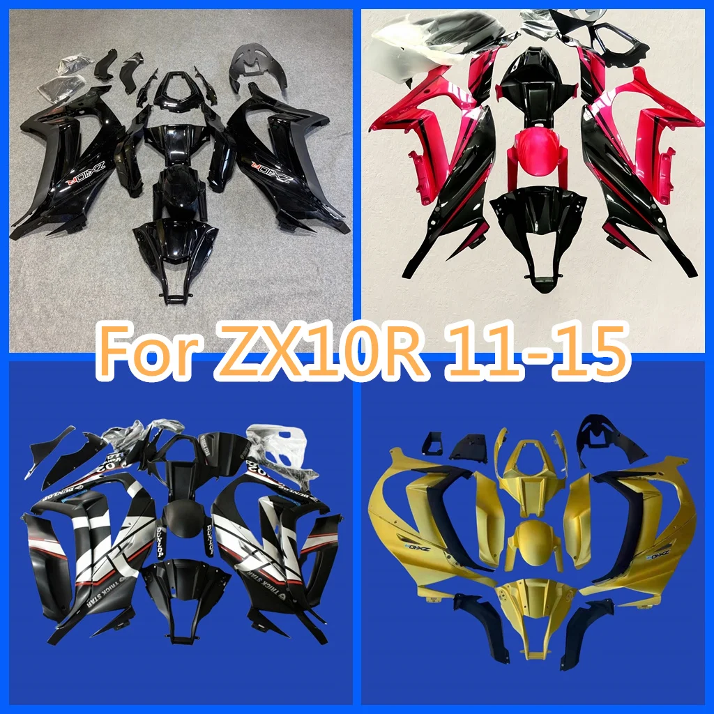 100% Injection Molding High Quality Fairings Set for  11-15 ZX-10R ZX10R ZX 10R 2011 2012 2013 2014 2015 Free Custom