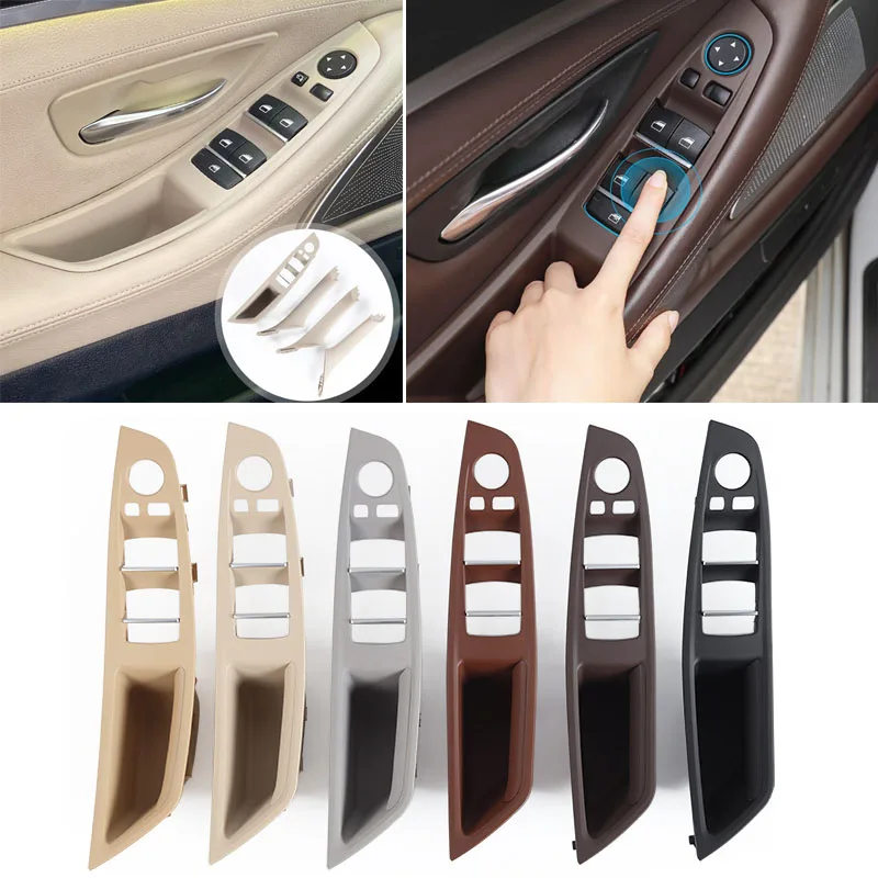 

Left Drive LHD Beige Black Car Interior Door Handle Pull 4PCS Front Door Armrest Panel For BMW 5 Series F10 F11 F18 523 525 528