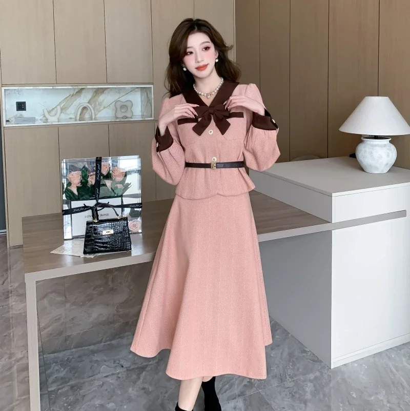 UNXX 2023 Autumn/winter New Tweed-inspired Set, French Sophisticated Elegant Blazer + Skirt Two-piece Outfit High Quality Trendy