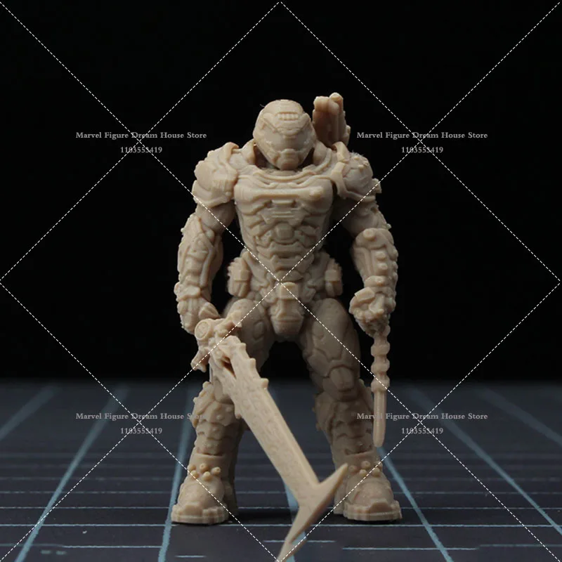 1/64 1/43 Scale Un-panited Miniature Figure White Model Doom Judgment Sword Edition Mini Action Figure Creative Photography