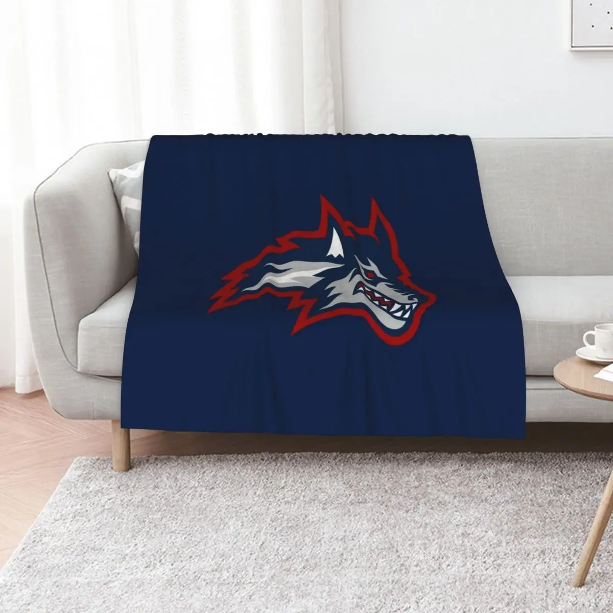 the Seawolves-Stony Brook-icon Throw Blanket Custom Luxury Thicken warm for winter Soft Sofa Quilt Thermals For Travel Blankets