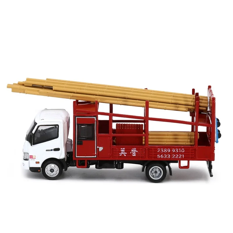 Tiny 1:76 Hi-no300 Bamboo Scaffold-ing Lorry NO.195 Alloy Simulation Model Car