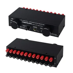 LYNEPaUalO Amplifier Speaker Selector Switcher 4 Input 2 Output or 2 In4 Out Amplifier Speaker Selector 300W Per Channel Speaker
