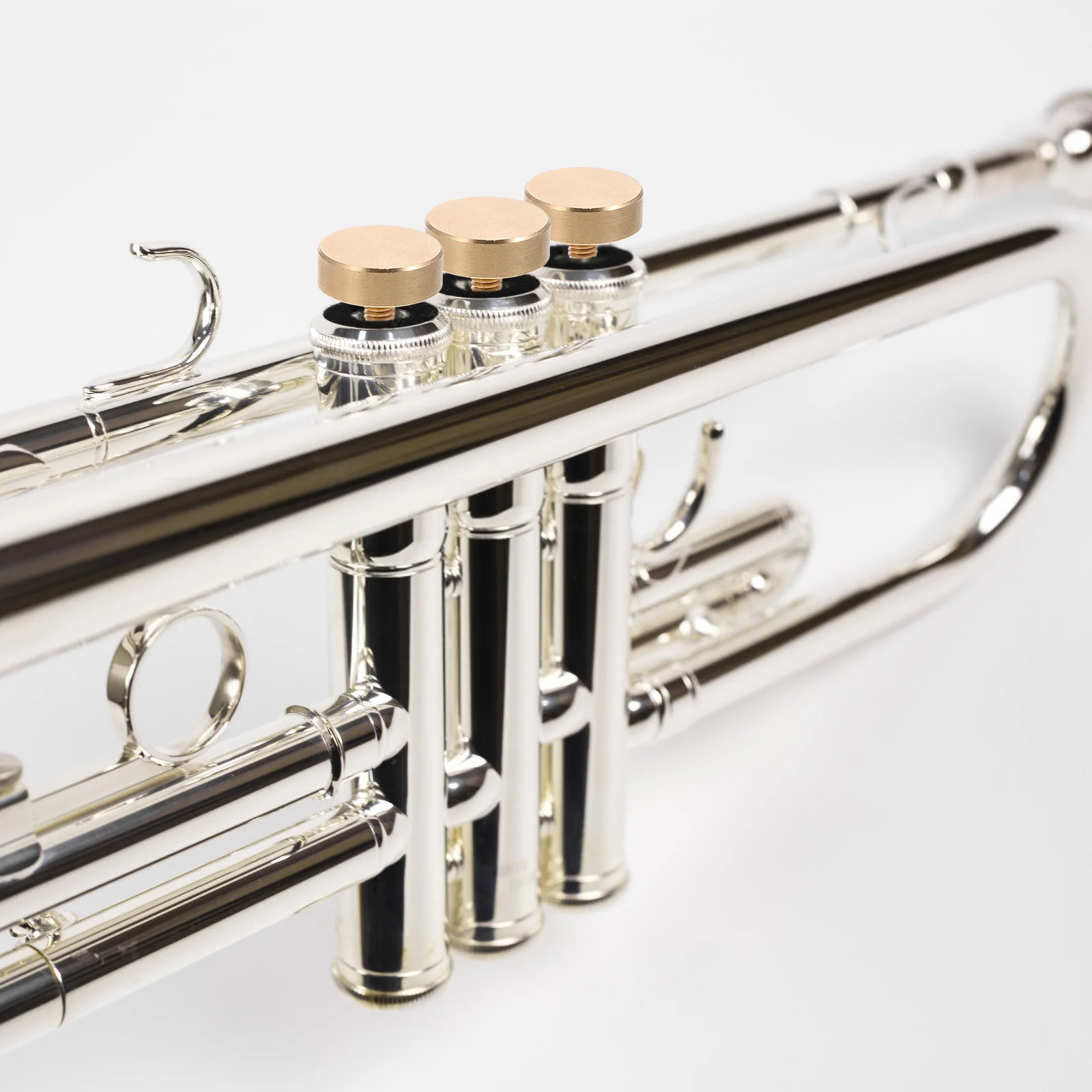 

1 set 1 Set Trumpet Piston Button Buckles Upper Covers Golden Brass Caps For Instrument Repair Durable Simple Design Useful
