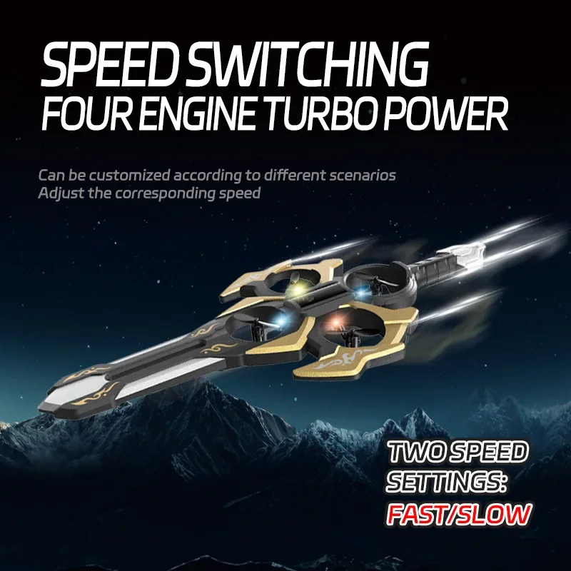 New  2.4G RC Flying Sword Drone Gesture Induction Flight Toy, Fixed Wing Remote Control Airplane for Boys