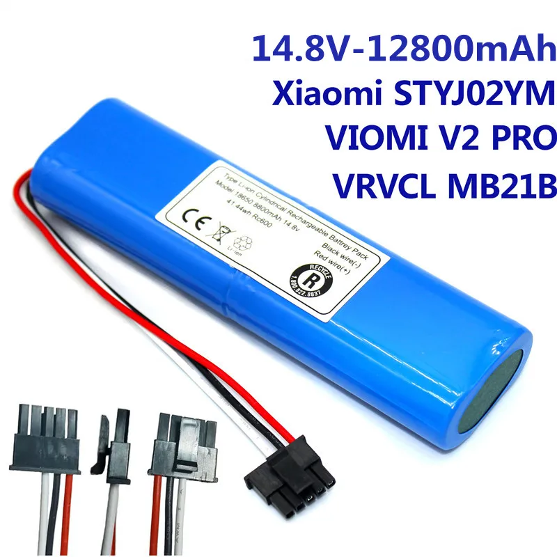 100% brand new. 14.8V 12800mah 18650 lithium battery, suitable for viomi V2 pro, vrvclmb21b and  styj02ym.