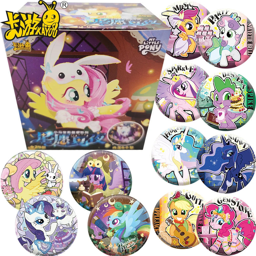 Novo kayou original meu pequeno pônei requintado crachá coleção mágica amizade princesa bonito dos desenhos animados série tema broche redondo
