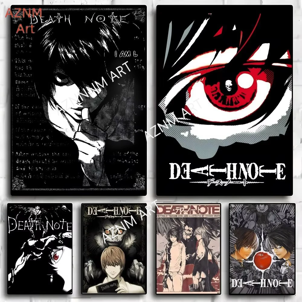 Death note Cool comics Painting Calligraphy Exhibition poster photo oil painting canvas synthetic fiber for living dining room view 2