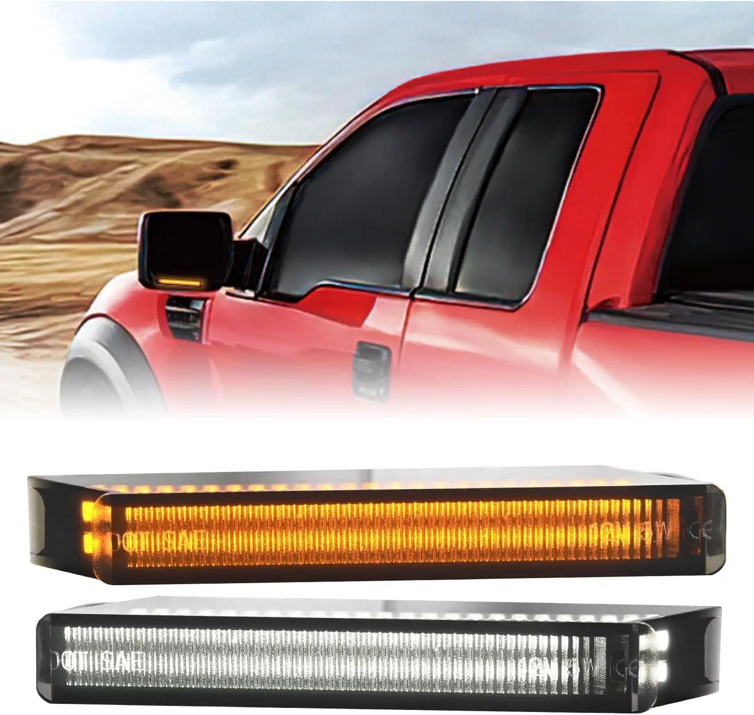 Nilight Side Mirror Marker Light Compatible With 2006-2008 Ford F150 Switchback White Parking Amber Turn Signal Lights Smoked Lens Plug And Play Compatible With Raptor Expedition Lincoln Mark LT