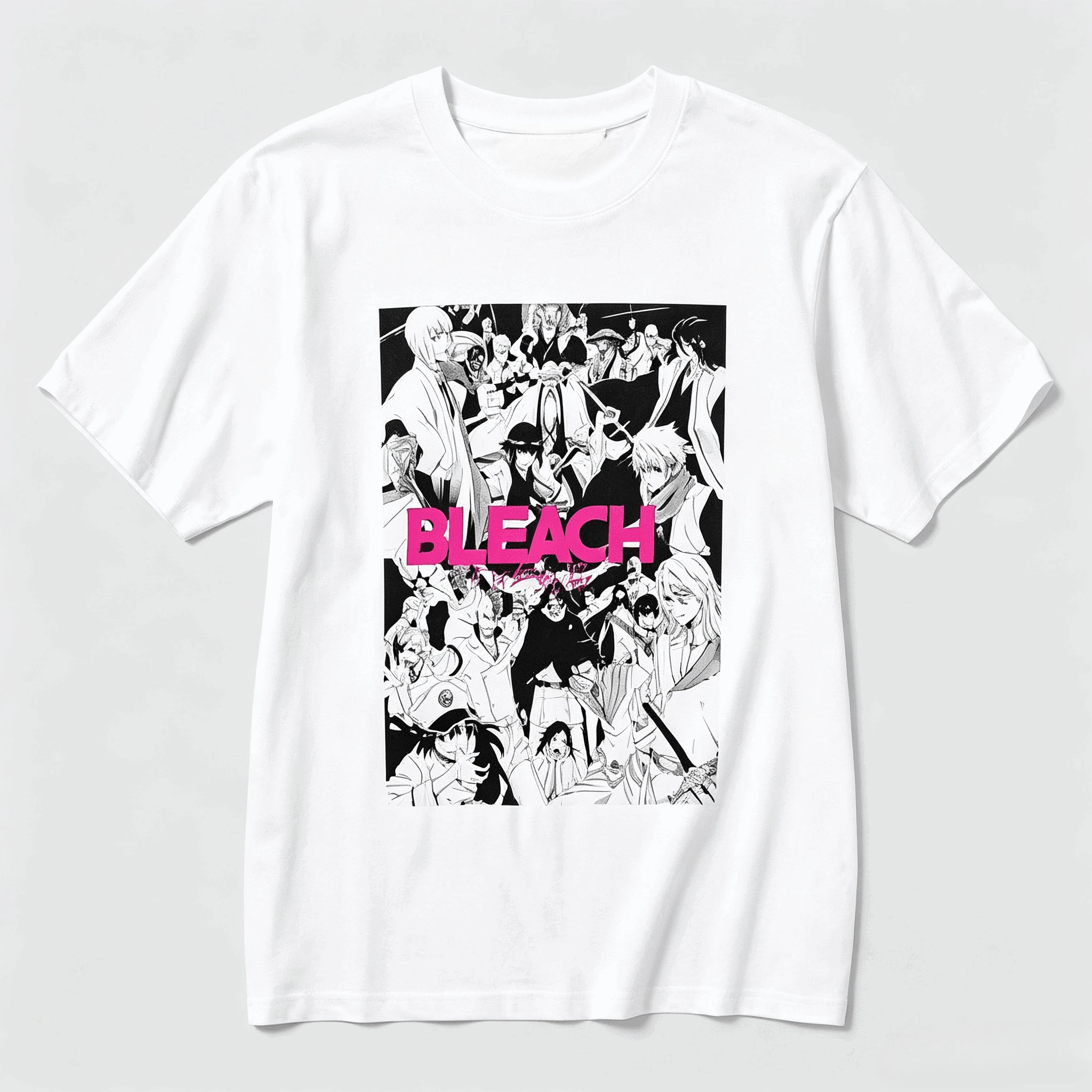 2026 Sommer Bestseller Vintage Anime Bleach T-Shirt Unisex Vintage Hip-Hop Streetwear T-Shirt Y2K Gothic Baumwolle Übergroße T-Shirts – Detail 4