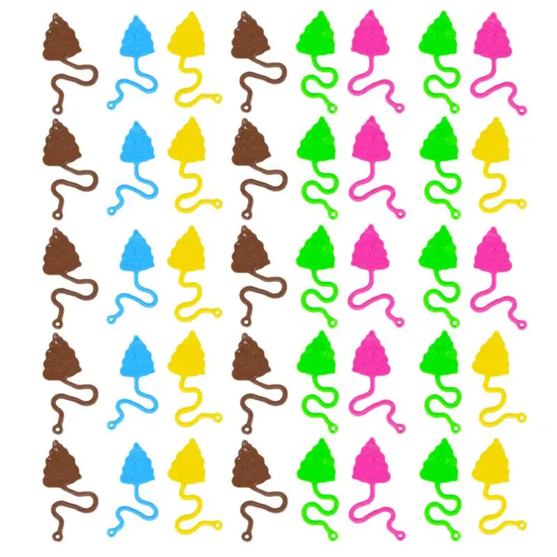 

Stretchy Poop Colorful Poop 40 Pcs Sticky Poo Toys For Kids Stretchy Poo For Christmas Stocking Stuffers Party Favor Classroom