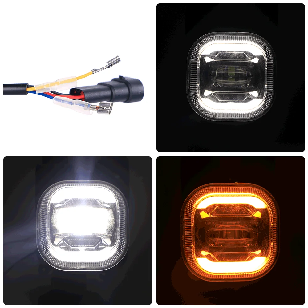 LED Fog Light with 2x Smoke Lenses for Ford F250 F350 F450 2008-2010 Excursion Super Duty Waterproof Aluminum Driving Lamp
